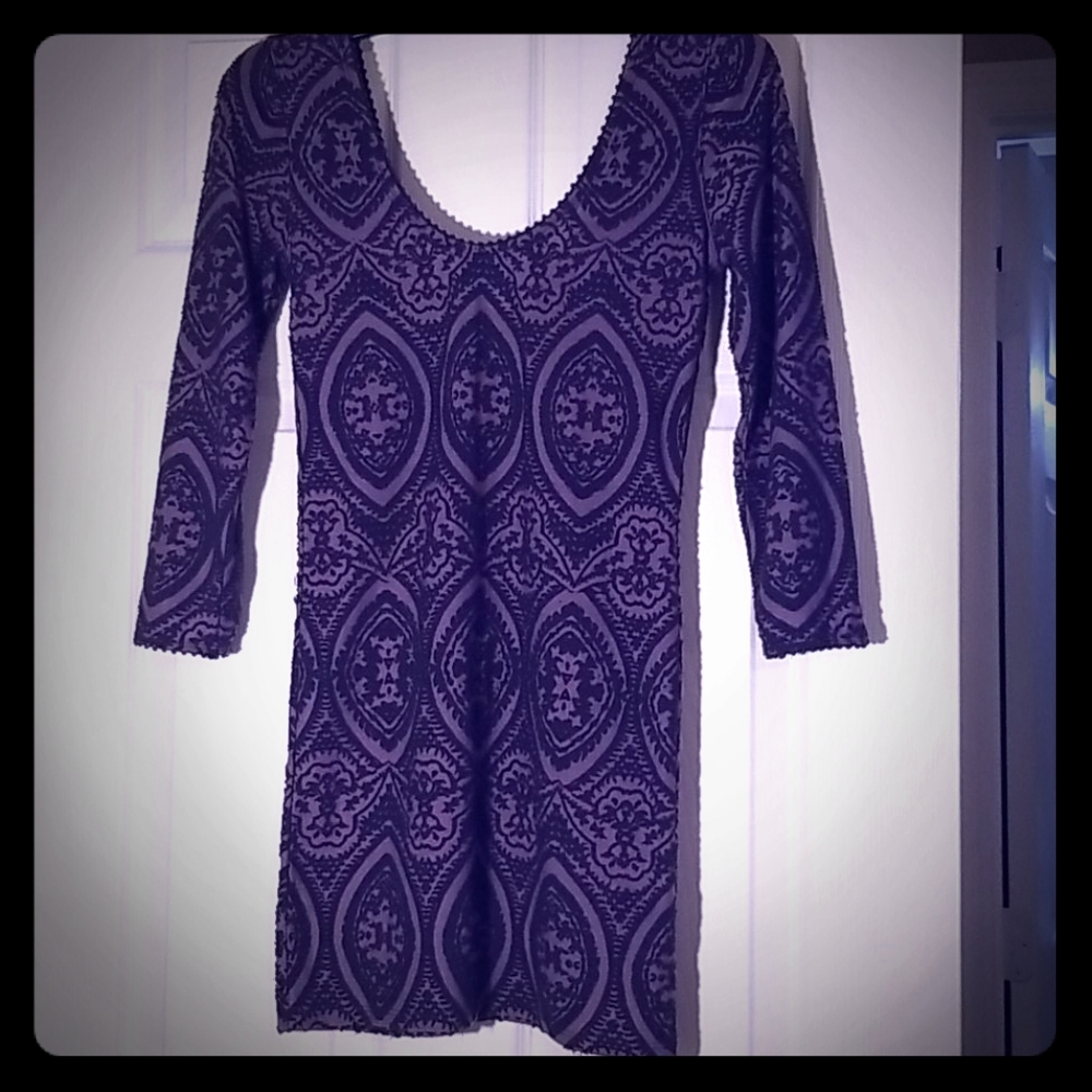 Free People Mini Dress/Tunic Long sleeve boho
